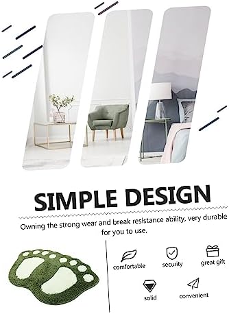 Ciieeo Anti-Slip Bath Mat with Footprint Design