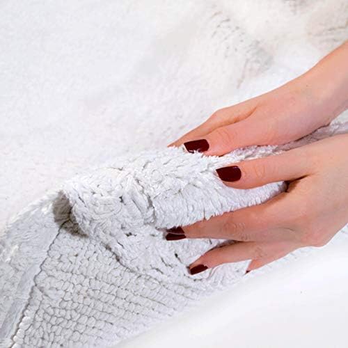 Chesapeake Crochet Bath Rug Set White 1