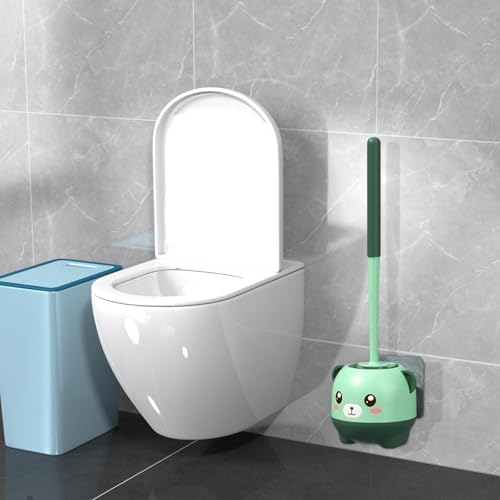Cute Bear Toilet Brush Set with Holder 1