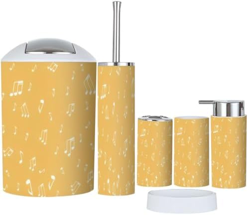 Boho Bathroom Accessory Set 6 Piece Modern 1