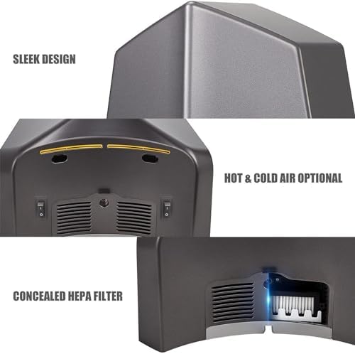 LMYYDES Automatic Hand Dryer Wall Mounted 240x240x230mm Black