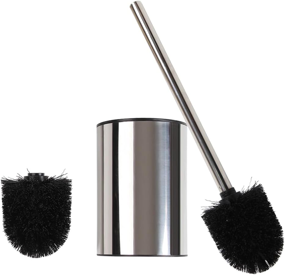 Loyled Toilet Brush with Holder 360 Deep Clean Anti-Drip Stainless Steel