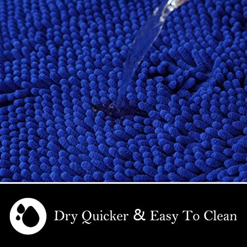 AINAHYVA 3 Piece Bathroom Rug Set Plush Shaggy Non Slip Super Absorbent