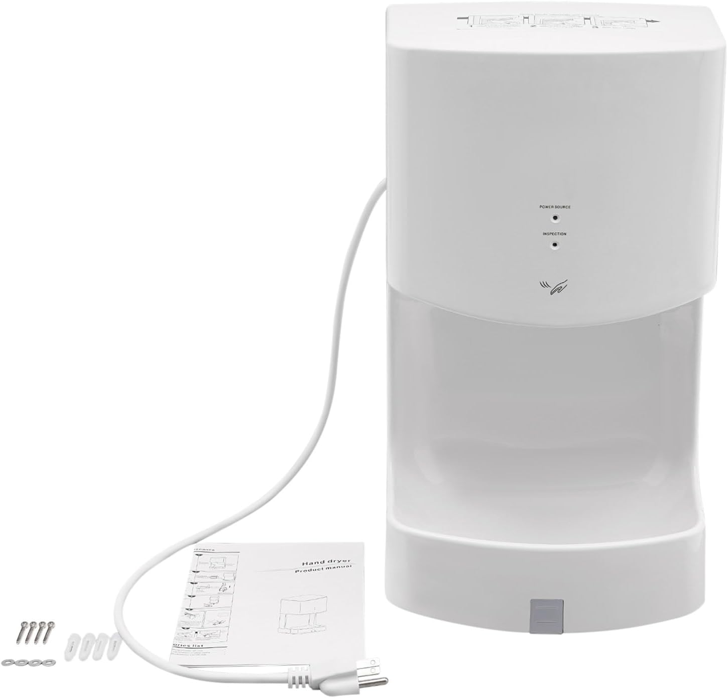 Automatic Hand Dryer with Drain Tank and Drip Tray