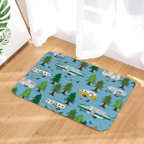 JAWO Camper Bath Mat 16X24 Non-Slip Microfiber