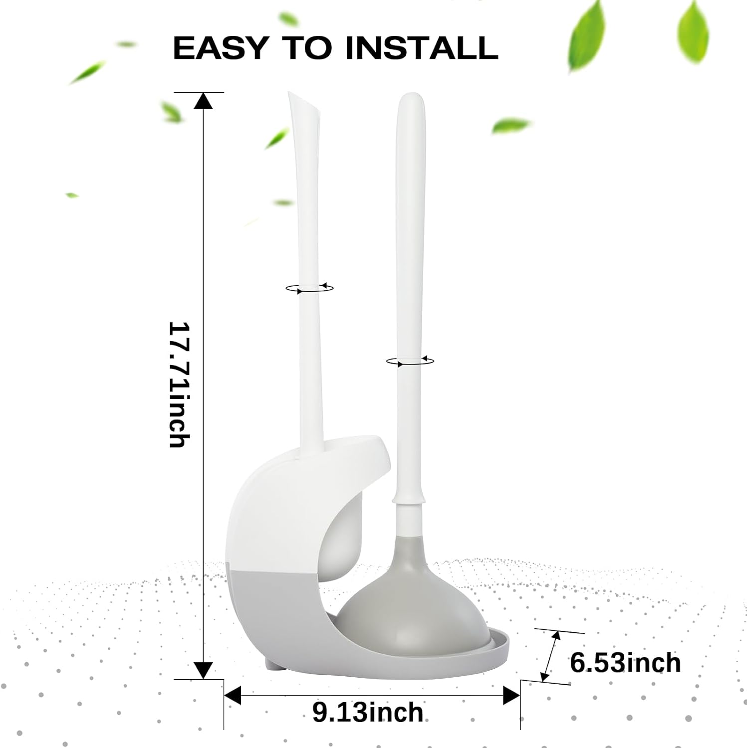 ADNIKIA 2 in 1 Toilet Brush and Plunger Set