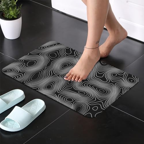 IMAYONDIA Diatomaceous Earth Bath Mat - 40x60cm Non-Slip Fast Drying Water Absorbent