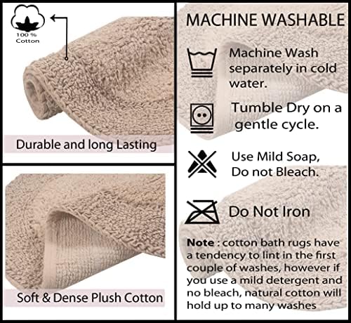 Home Weavers Double Ruffle Cotton Bath Rug Set 1