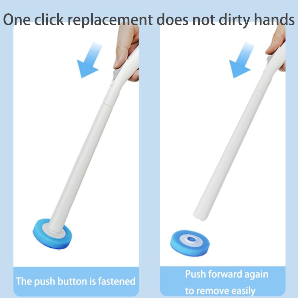 Lajunven Disposable Toilet Bowl Cleaner Wand Set