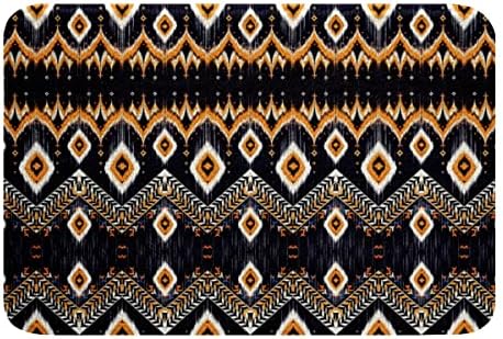 Bohemian Bath Rug with Non-Slip Design 24x16IN