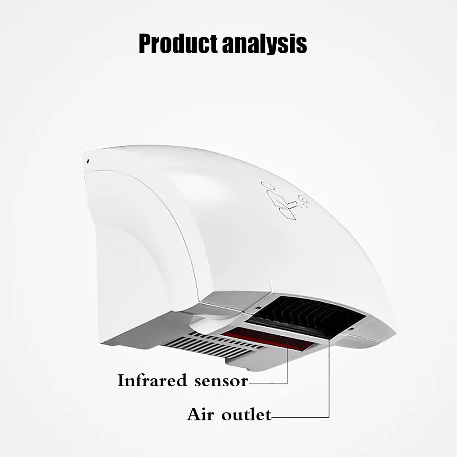 Commercial Hand Dryer with Auto Sensor and Quiet Operation