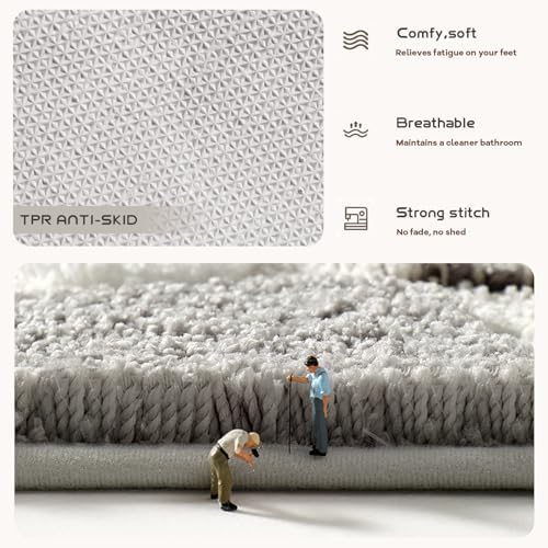 Befocus Red Pebble Stone Bath Mat