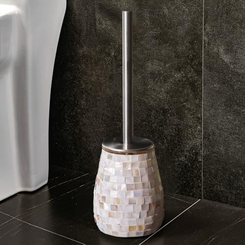 WDHODEC Natural Shell Toilet Brush and Holder Set