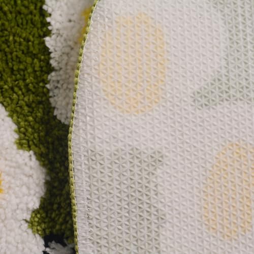 USTIDE Cute Green Floral Bath Mat 157x236 Inches