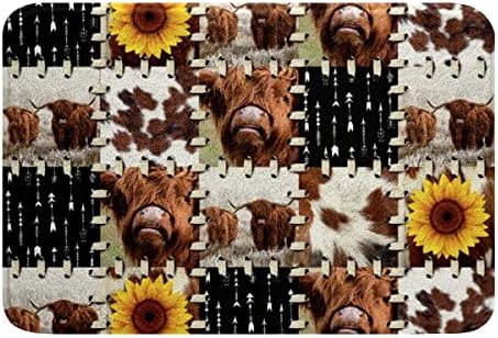 Highland Cow Bathroom Rug for Kids 16x24 Inches
