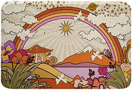 Floral Boho Bath Mat 24x16 Inch Ultra Soft Decor