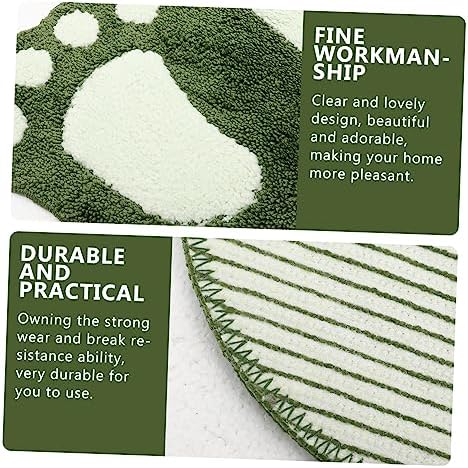 Ciieeo Anti-Slip Bath Mat with Footprint Design