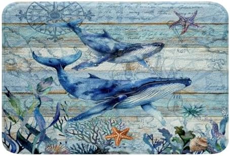 Feelyou Cute Whales Bathroom Rug 16x24 Inch