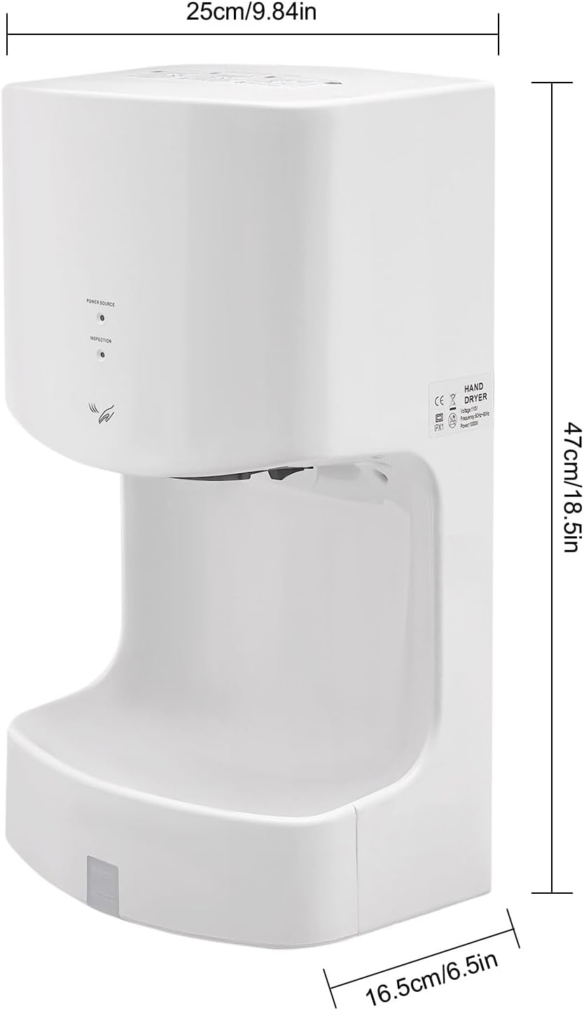 ZHIMIFU 1000W ABS Automatic Hand Dryer with Cold Warm Wind