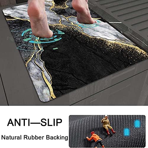 DJSOK Bath Mat Rug 16x24 Non-Slip Quick Drying