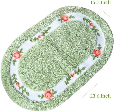 Sytian Nice Rose Flower Bath Mat Non Slip Super Soft