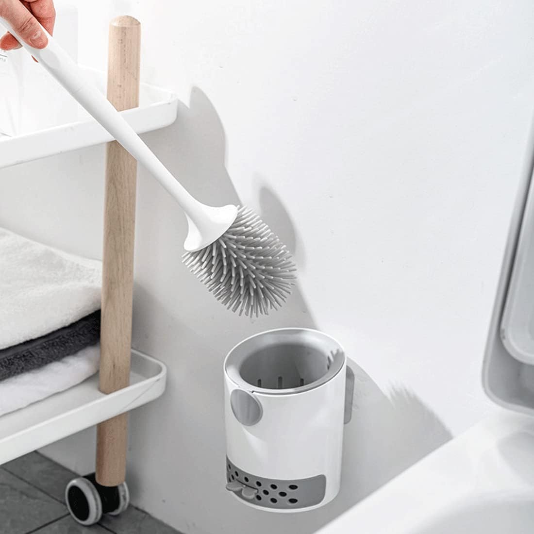 GYDMEG Toilet Brush with Holder - Blue