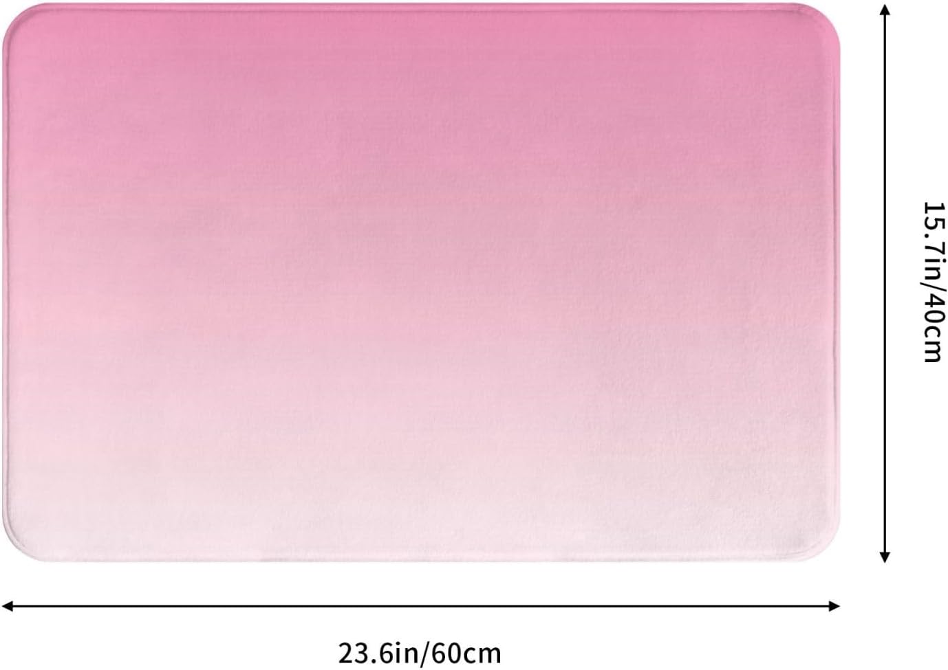 Soft Flannel Non-Slip Bath Mat 16x24inch