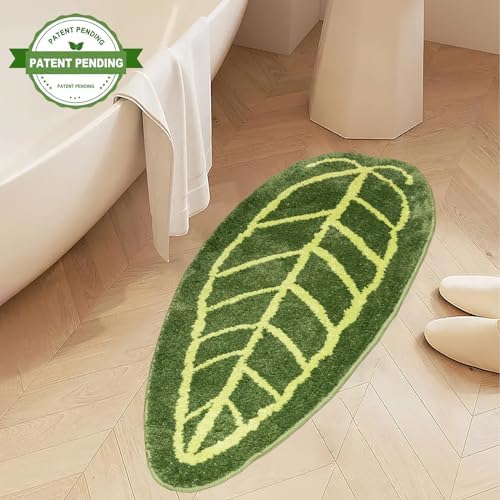 Sisher Green Leaf Bath Mat 46x18