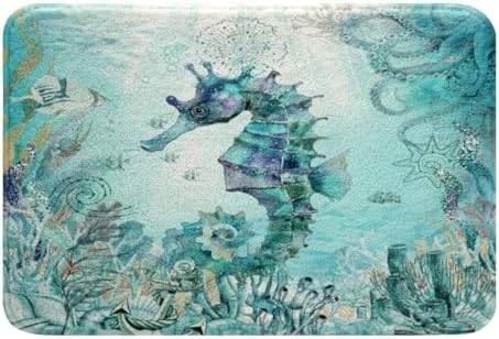 Feelyou Seahorse Bath Mat 16x24 Inch Kids Ocean Style Rugs