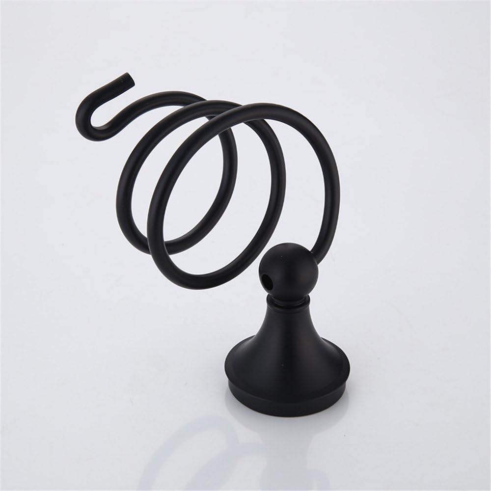 Black Alloy Bathroom Hand Dryer Holder for DIY Installation
