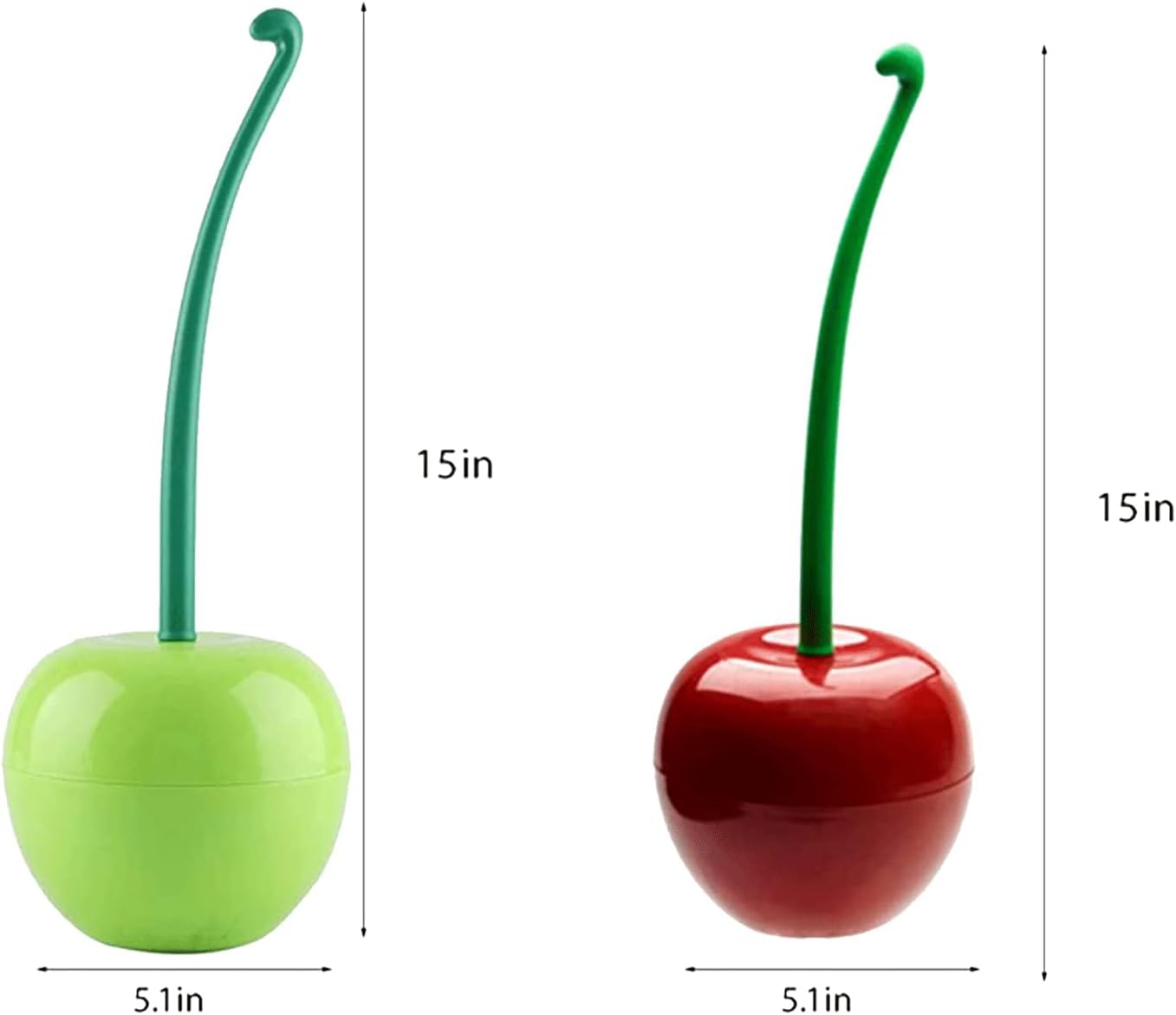 DRAMLOR Cherry Toilet Brush and Holder Set