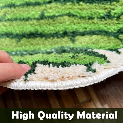 ZSHIFANG Cactus Rug 43x19 Green Microfiber Bath Mat for Bedroom and Bathroom