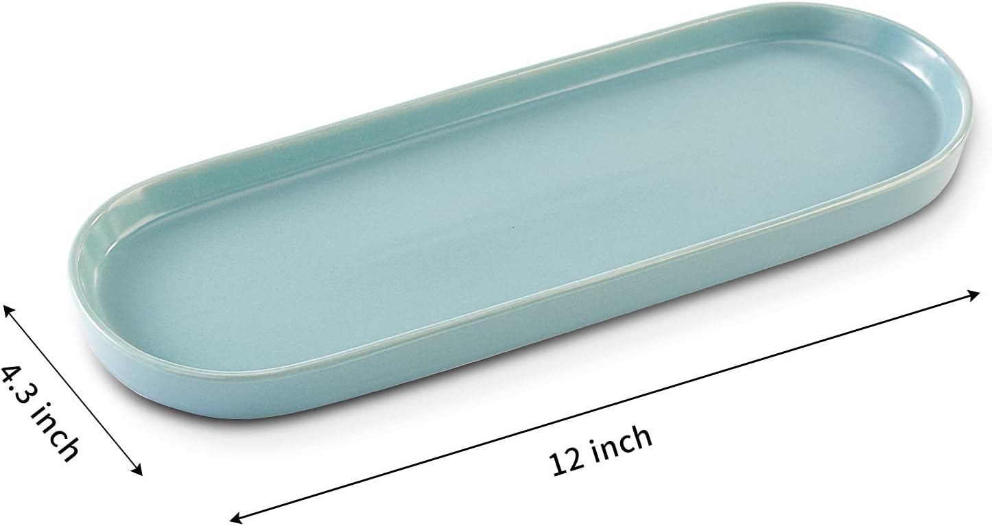 Simple Style Ceramic Sink Tray - Blue