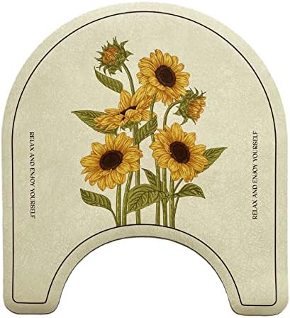 UKELER Sunflower 2-Piece Bath Rug Set