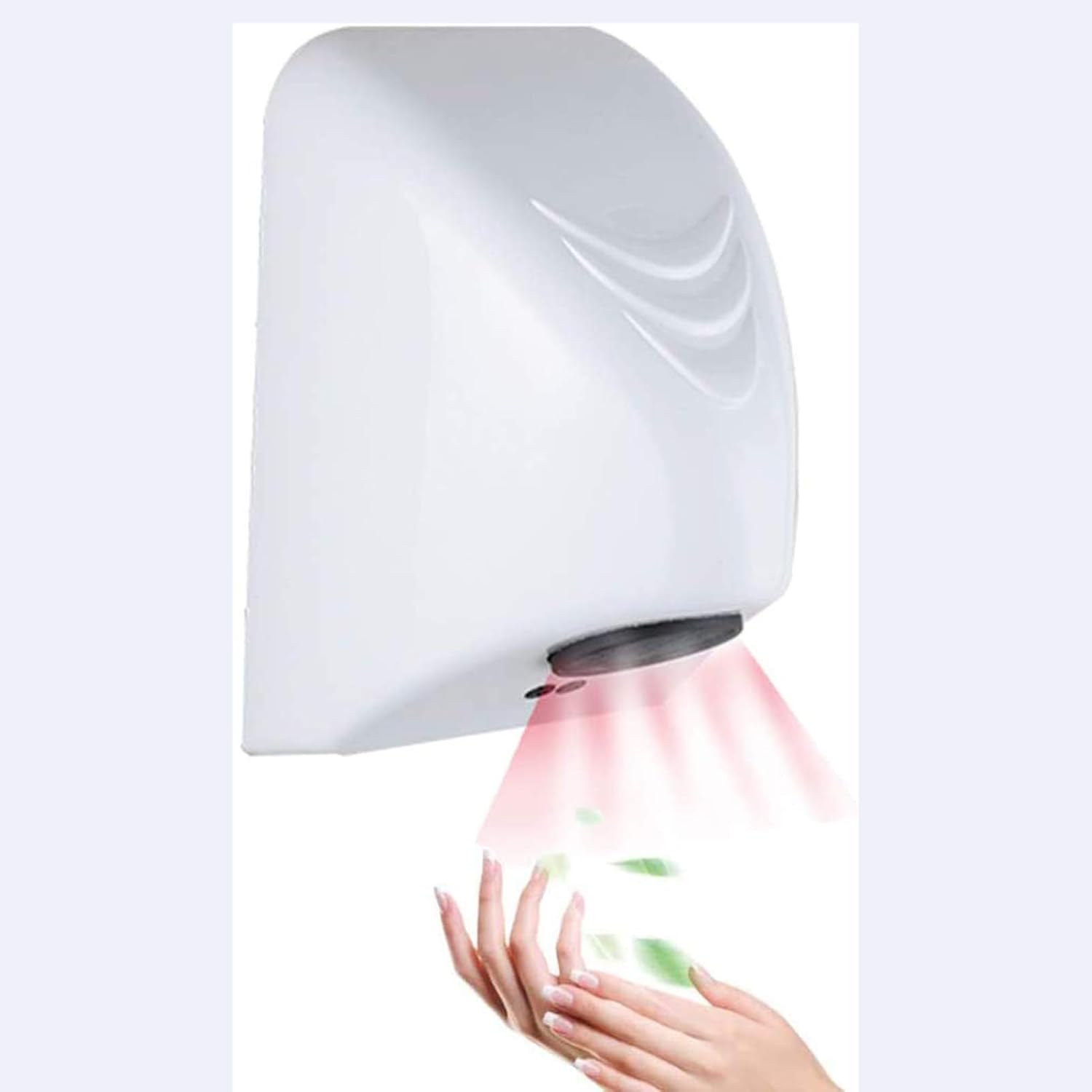 Commercial Touchless Hand Dryer 1250W White ABS Eco-Friendly