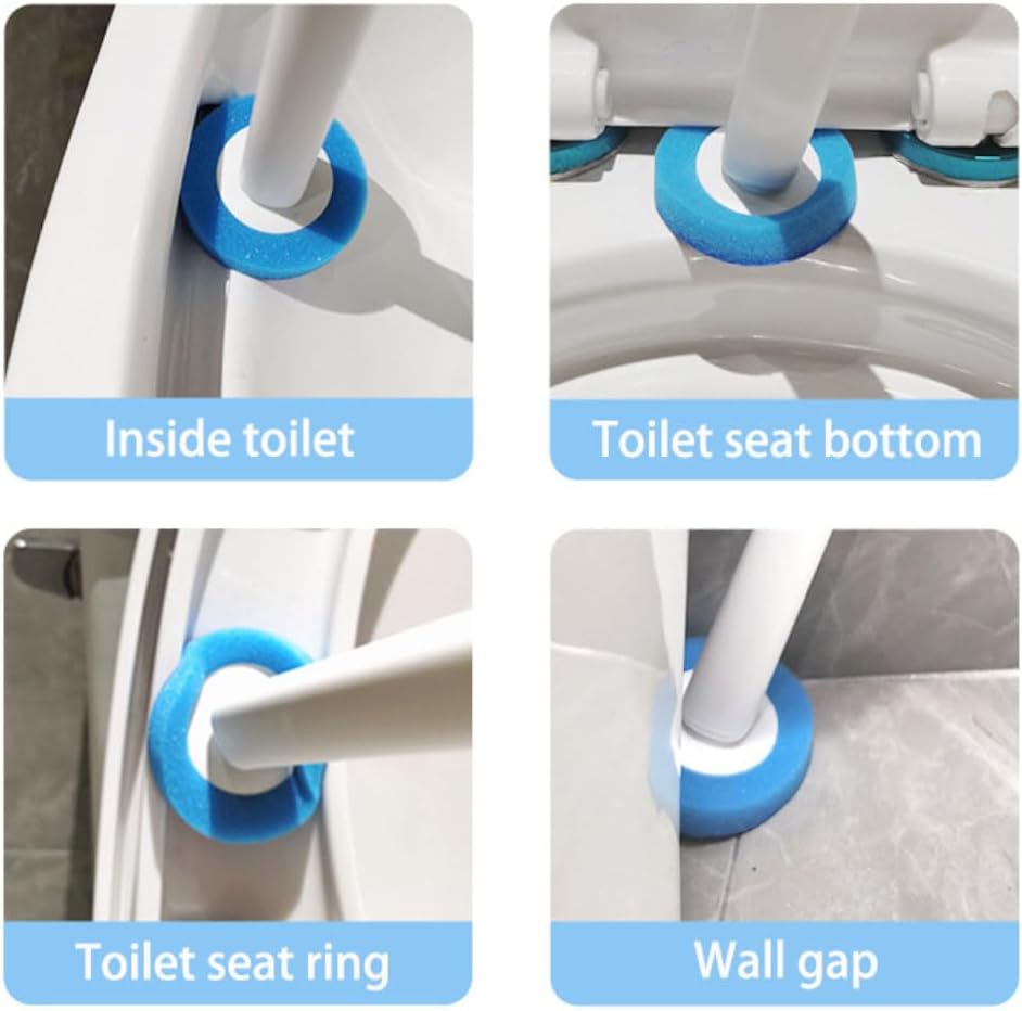 Lajunven Disposable Toilet Bowl Cleaner Wand Set