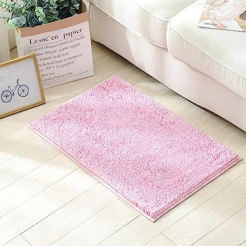 HZFLBN Plush Shaggy Bath Rug 17x24 Non-Slip Soft Durable