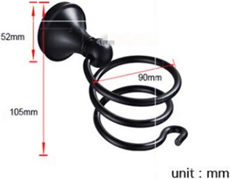 Black Alloy Bathroom Hand Dryer Holder for DIY Installation