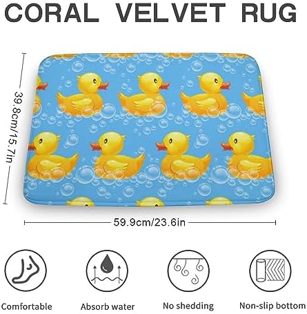 MZERSE Machine Washable Quick Dry Bath Mat for Kids Room