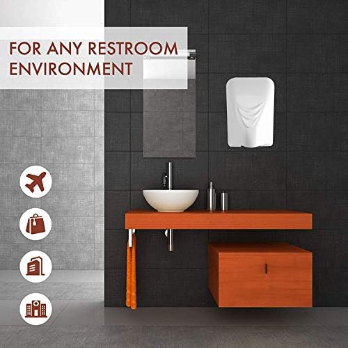 Mini Automatic Hand Dryer with Sensor 600W White ABS
