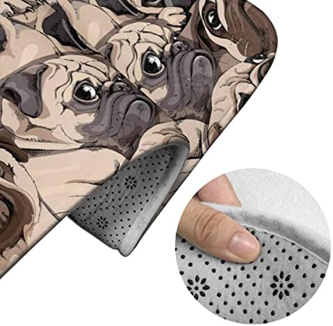 MZERSE Water Absorbent Memory Foam Bath Rug with Flannel