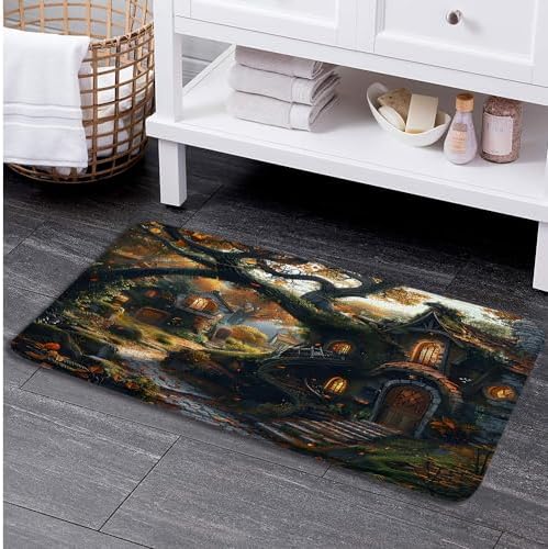 Fantasy Halloween Magic Forest Bath Mat 236 x 157 Inch