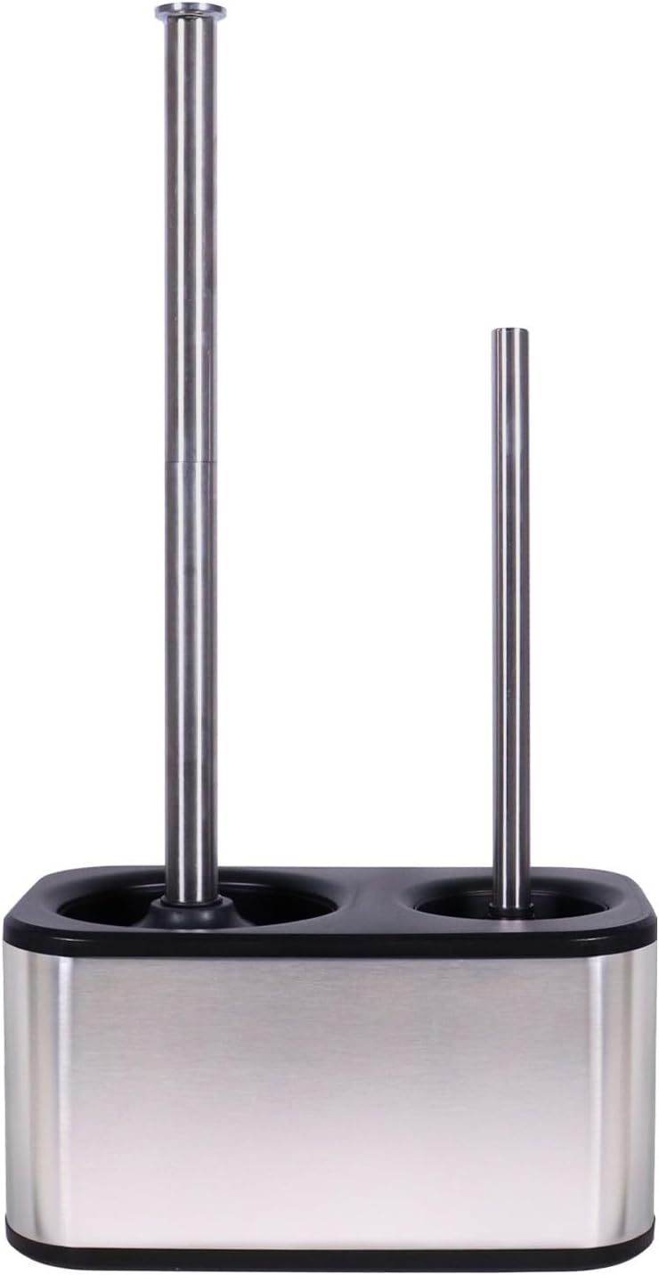 Blue Donuts Toilet Brush and Plunger Set with Holder