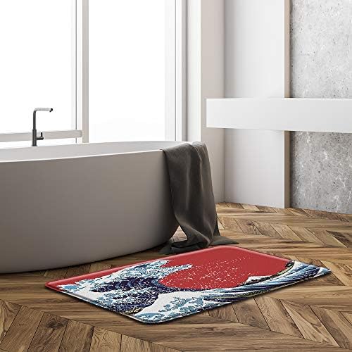 Great Waves Bath Mat with Memory Foam and Microfiber