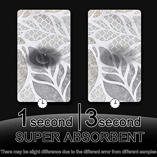 DJSOK Boho Leaves Bath Mat Rug Non-Slip Quick Drying
