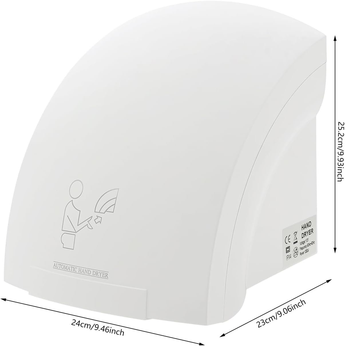 KeruRome 1200W Touchless Hand Dryer for Bathroom and Commercial Use