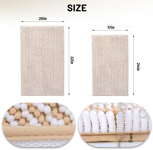 NUOVARUGS Ultra-Soft 2-Piece Bath Rug Set