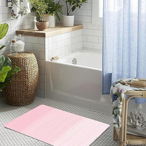 Ineffablex Cute Pink Gradient Bath Mat Quick Dry