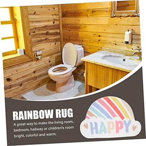 Cabilock Rainbow Bath Mat Kids Welcome Doormat Rug