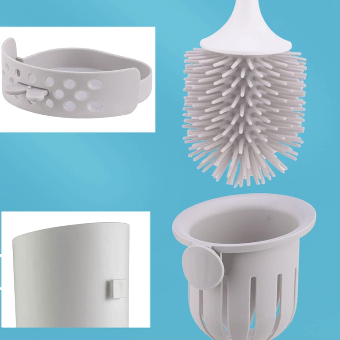 GYDMEG Toilet Brush with Holder - Blue